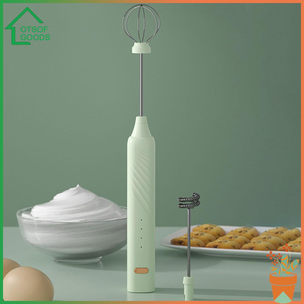 Electric Wireless Egg Beater Coffee Mixer 3Speed Adjustable Baking
