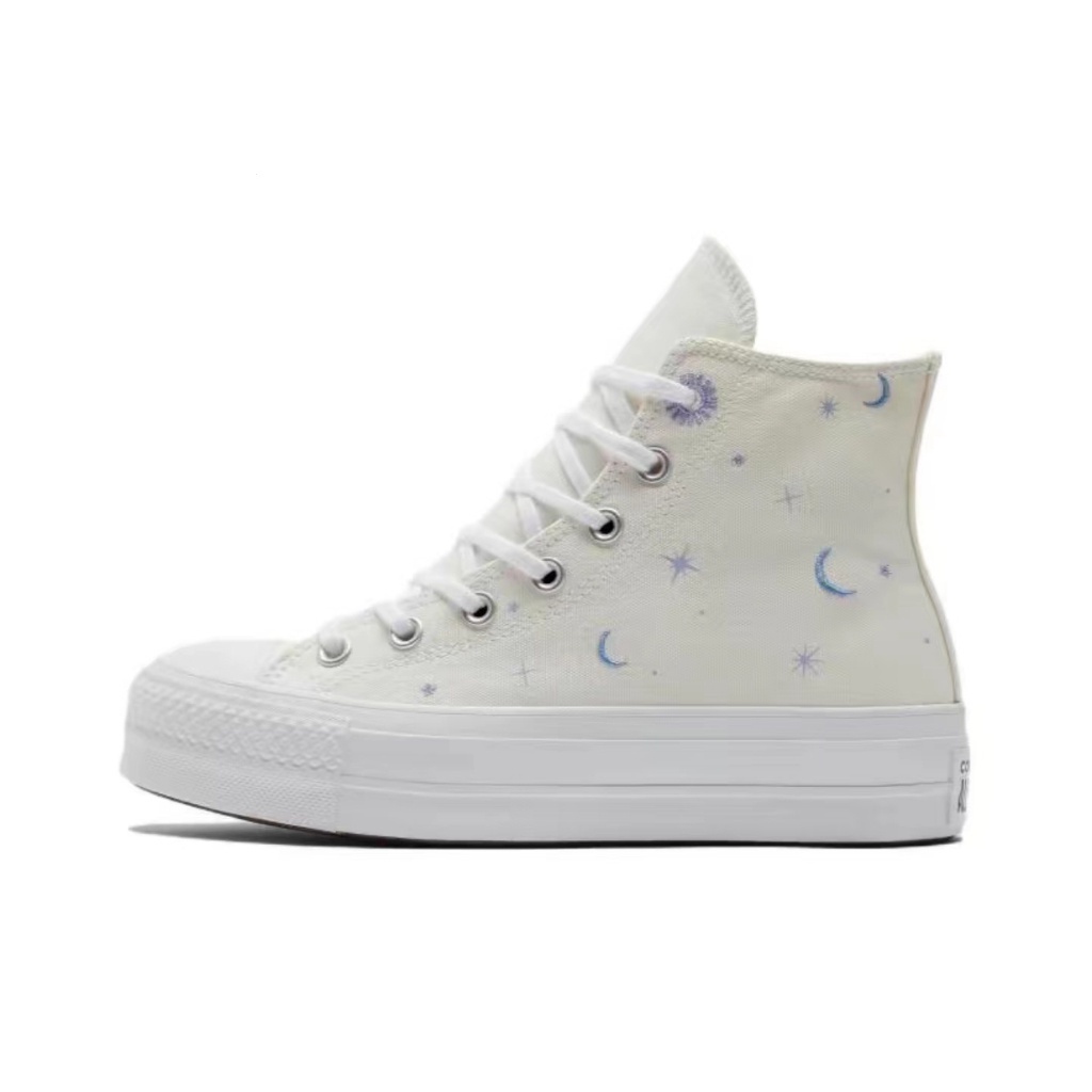 Converse Chuck Taylor All Star Lift Thick-Soled Star Moon Embroidery ...