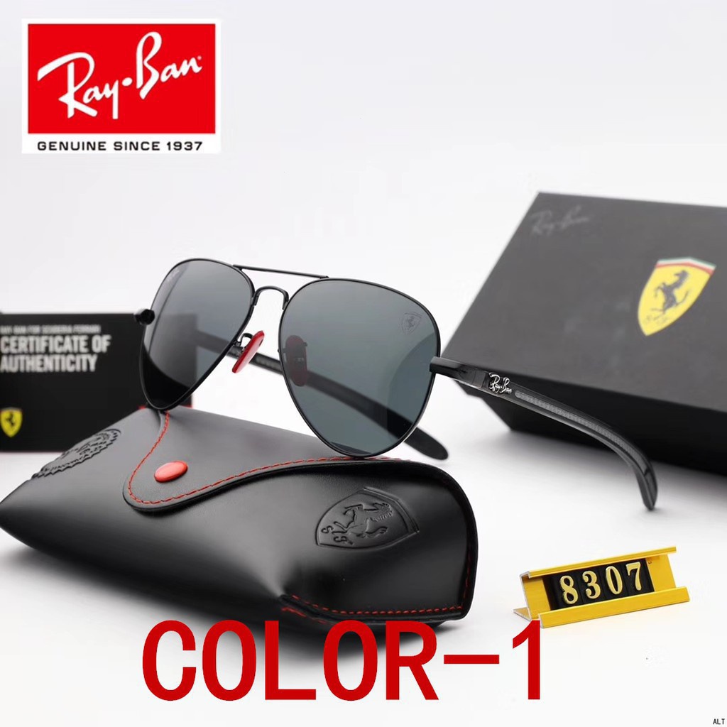 New rayban ferraris new carbon fiber aviator sunglasses rb8307f are