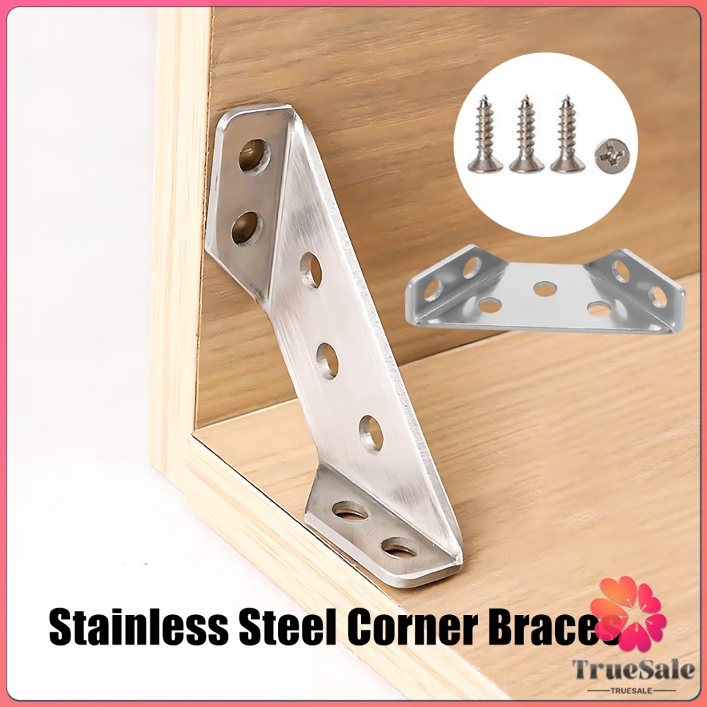 T.S. Stainless Steel Corner Braces Furniture Fastener Joint Corner ...