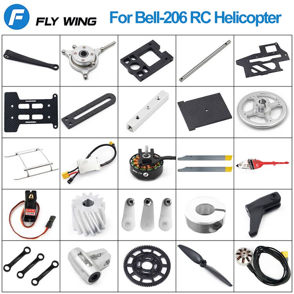 360mm Main Blade/ 60A Scale ESC Main Motor for Fly Wing Bell206 RC