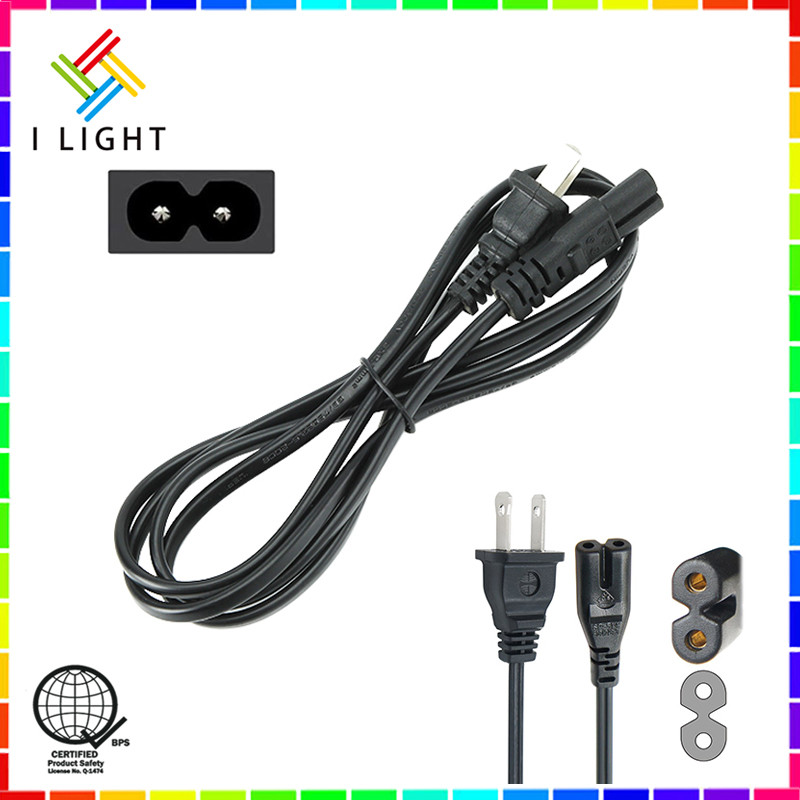 （Fast&COD）2 Pin Tail Ac Power Cord Plug 2 Prong 2 Pin Power Supply Ac ...