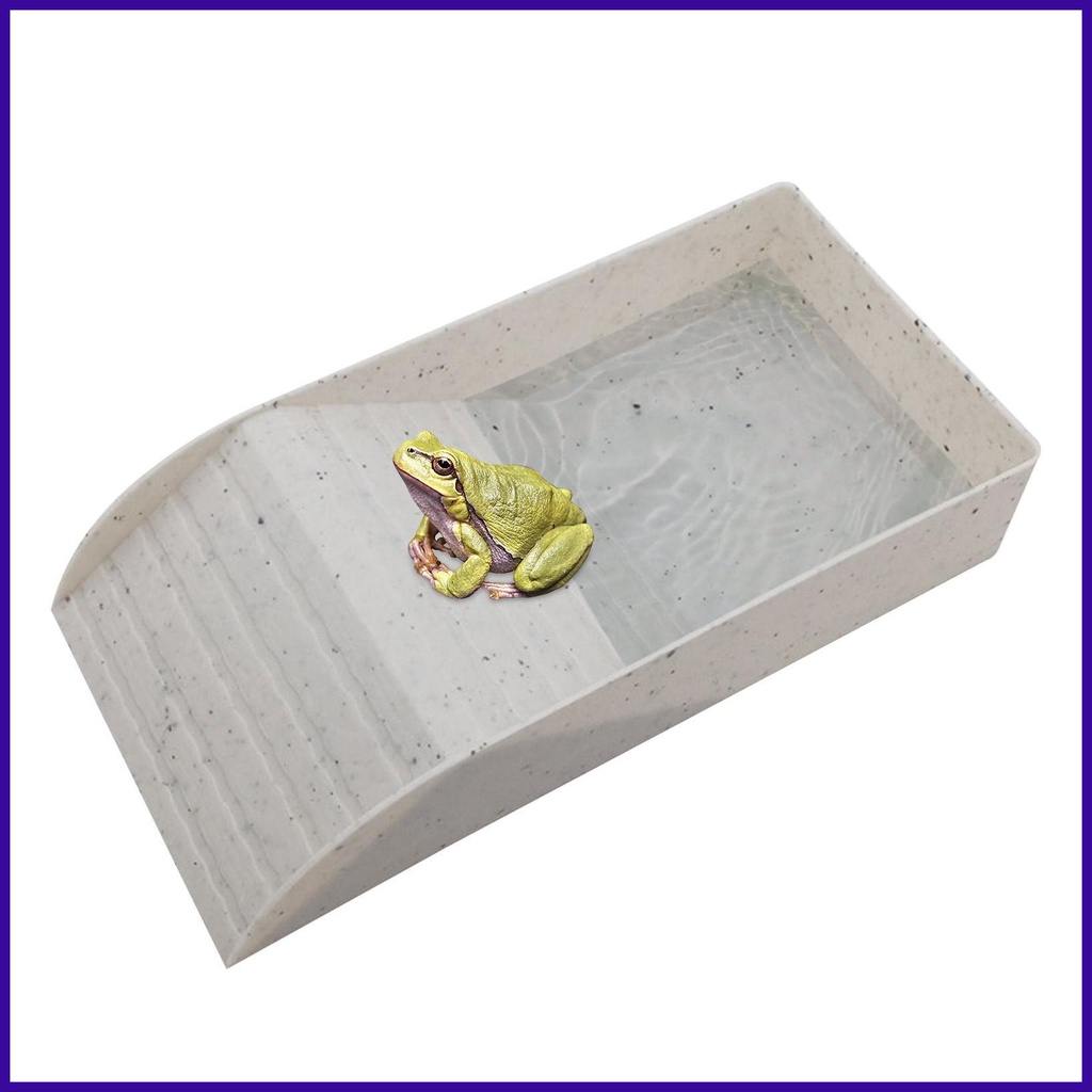 Tortoise Water Bowl Turtle Water Dish with Ramp and Basking Platform ...