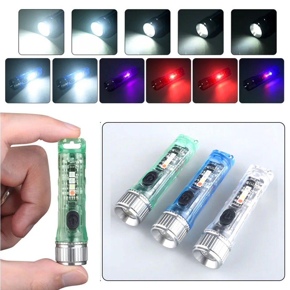 Waterproof Portable Flashlight Long Press The Switch To Turn On The ...