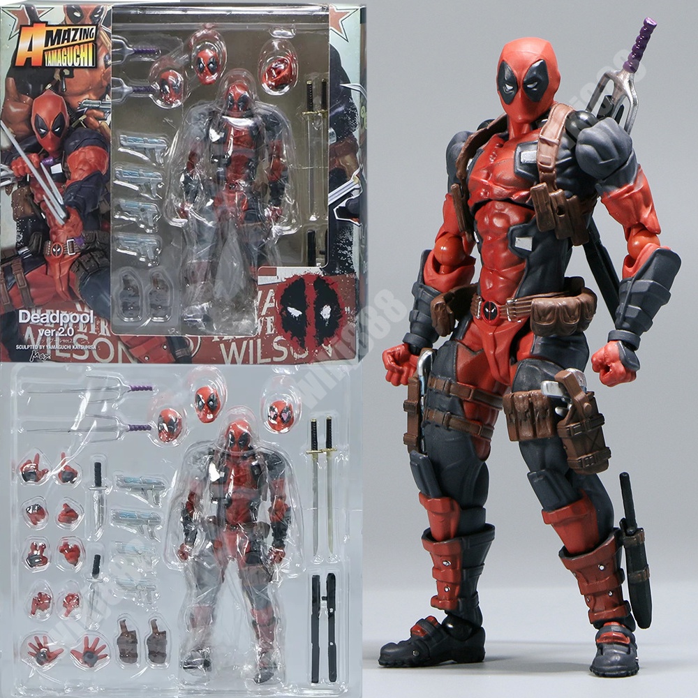 Revoltech Action Figure Deadpool 2.0 025EX Mafex Figma Change Face