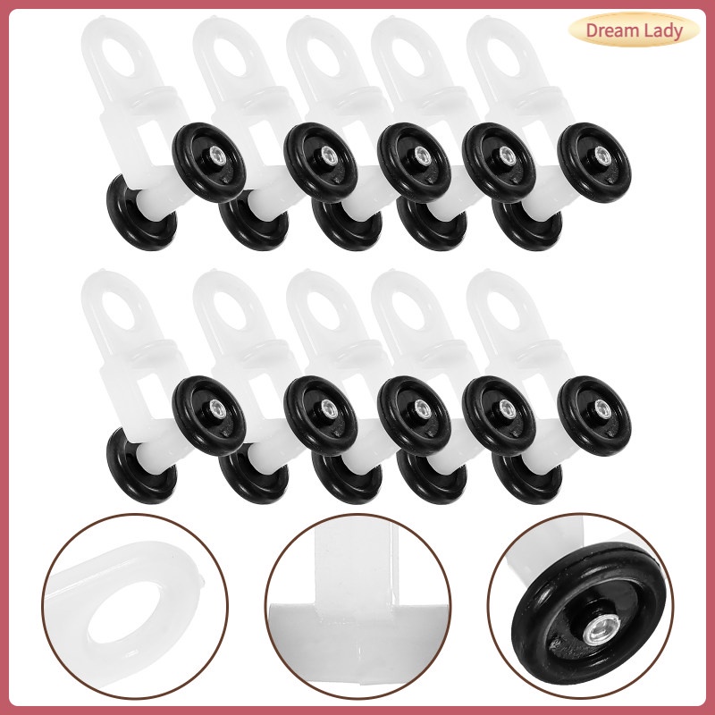 Curtain Track Pulley Rollators Glider Carrier Rollers Rail Gliders
