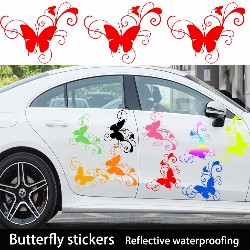 3 Pcs Car Mirror Decals Stickers - Transparent Window Decoration For Vehicles, Trucks, SUV, Motorcycles, Mirrors - View #4