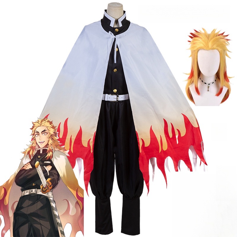 Anime Train Mugen Demon Slayer Rengoku Kyojuro Cosplay Costumes Kimetsu ...