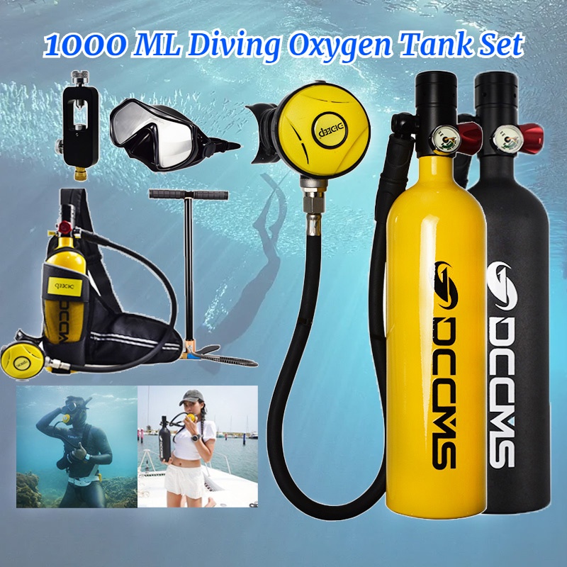 Respirator Air Tank with Hand Pump DCCMS Scuba Diving Cylinder Oxygen ...