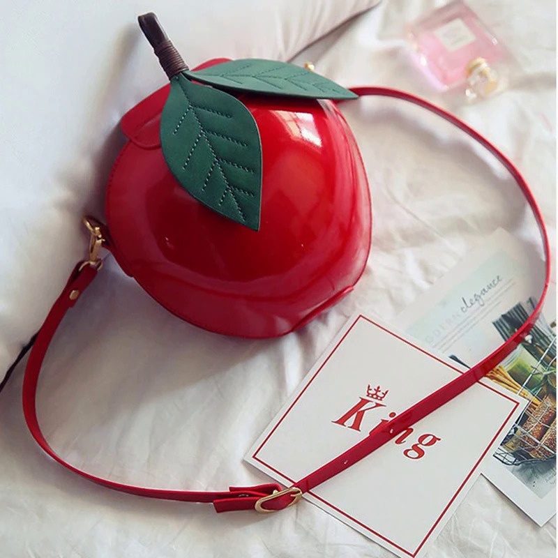 Red Apple Shaped Crossbody Bag – Cute Novelty Mini Purse with Adjustable Strap for Women & Girls main image 1