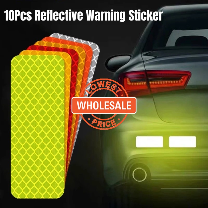 10 pcs x Arrow Reflective Sticker Car Bumper Safety Reflective Stickers