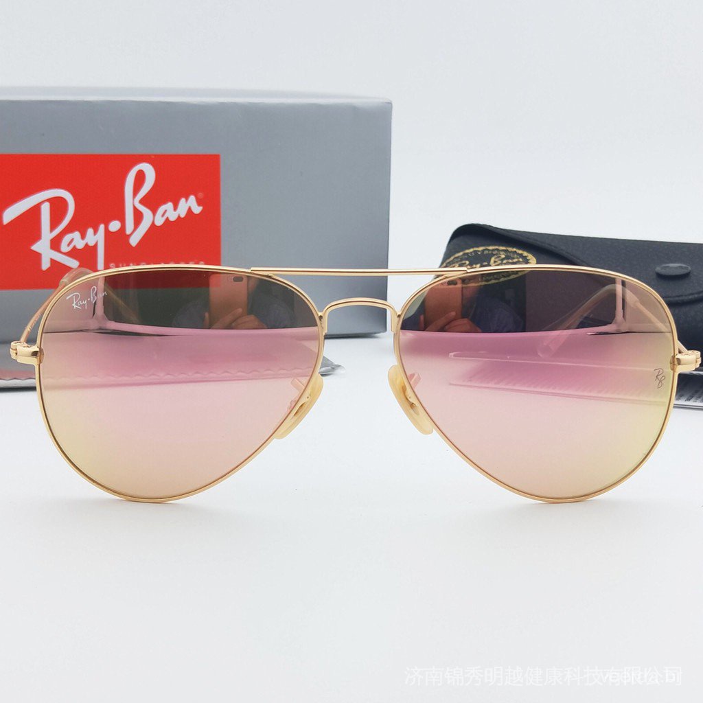 B1FR Original Hoaw Ray-ban Aviator Metal Sunglasses Rb3025/3026 Pink ...