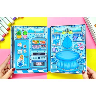 Toca Life World Quiet Book Cinderella paper doll house book set toca ...