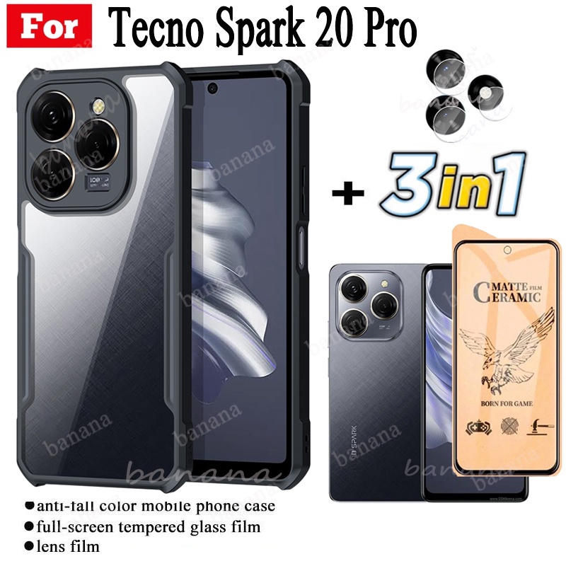 3 in 1 Tecno Spark 20 Pro Shockproof Phone Case for Tecno Spark 20C ...
