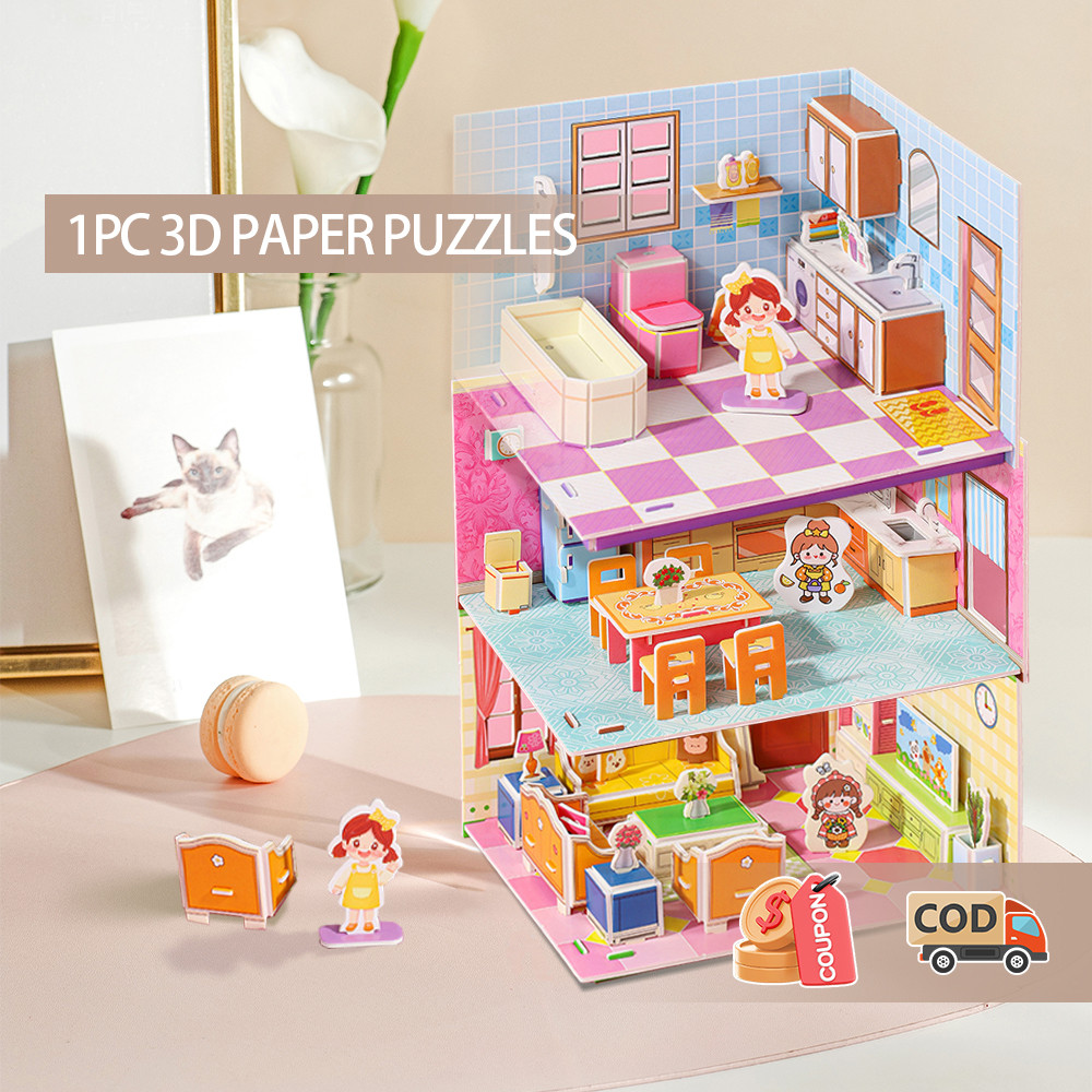 HB Engaging DIY 3D Model Paper Puzzles for Kids Featuring Educational ...