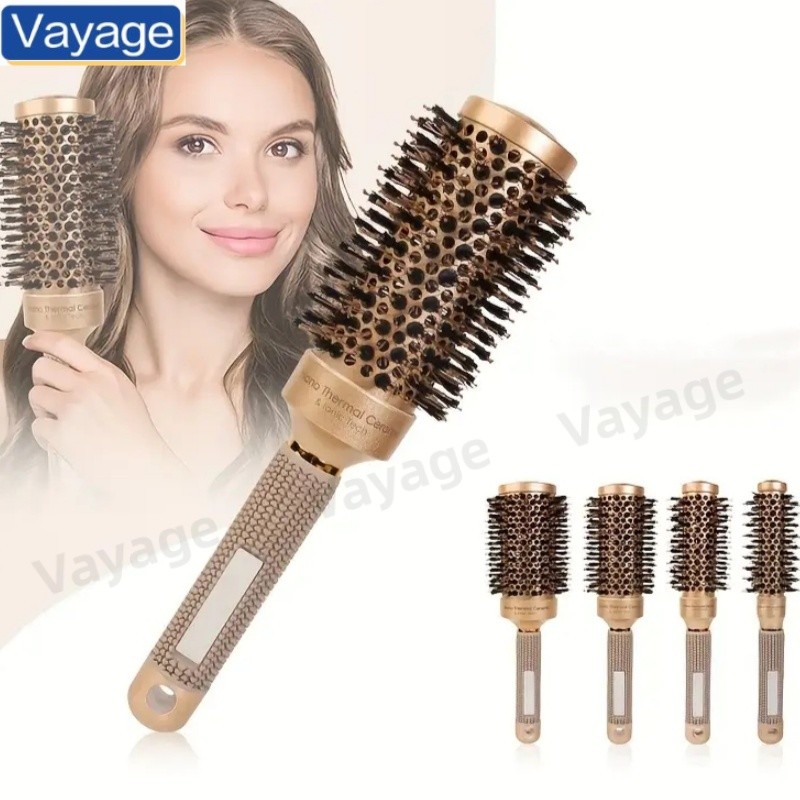 Ceramic Aluminum Tube Comb Heat-resistant Rolling Comb Bristle Hair ...