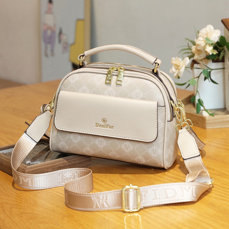 2025 Women's Sling Bag Korean Style, Wide Strap, Small Square Design,  Large Capacity Crossbody Bag