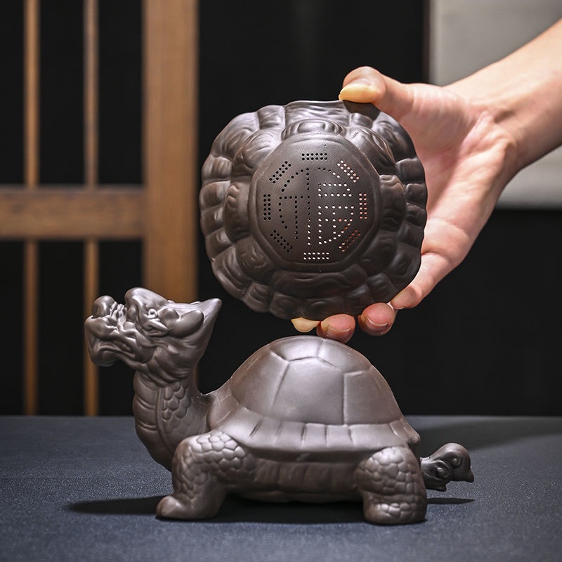Zisha Tea Pet Ceramic Turtle Tea Filter Mesh Tea Drain Tea Strainer Tea ...