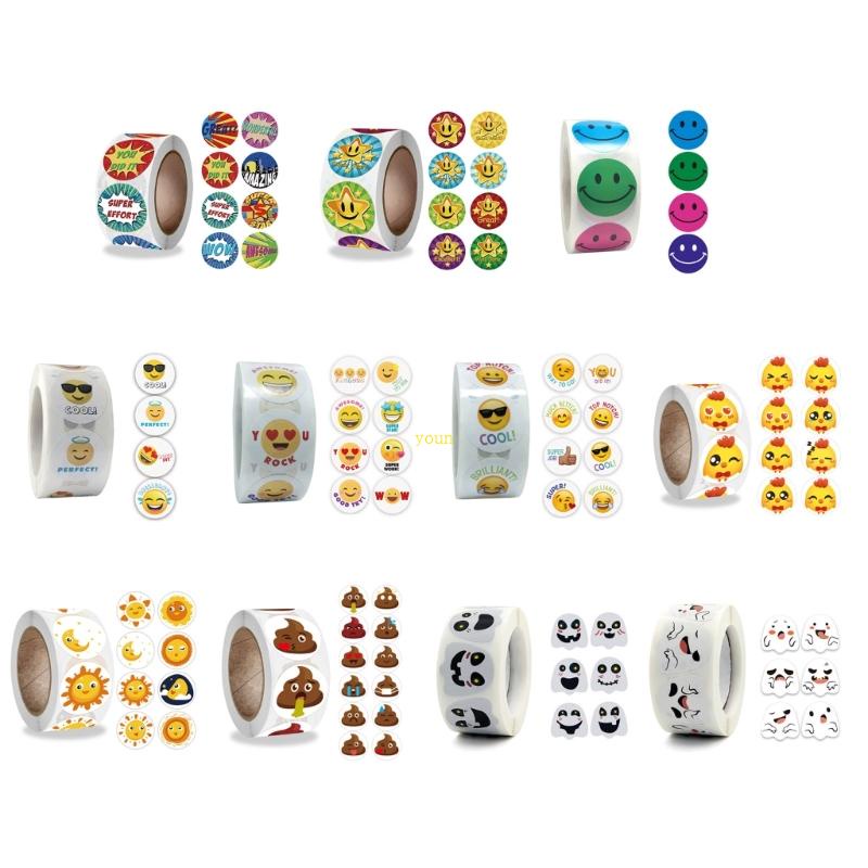 youn 500pcs roll Small Reward Stickers Motivational Stickers Positive ...