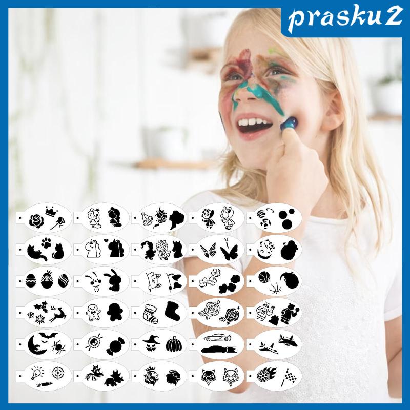 [Prasku2] 30x Face Painting Stencils Body Paint Stencils for Kids Face