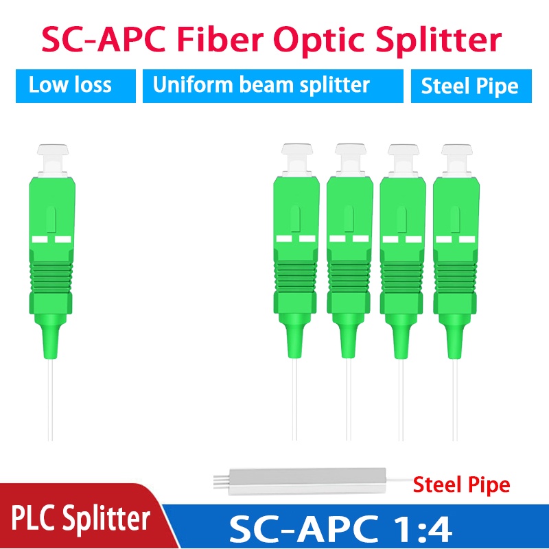 Steel Tube 0.9mm1x8 Differential Mini Blockless SC/APC Connector Fiber ...