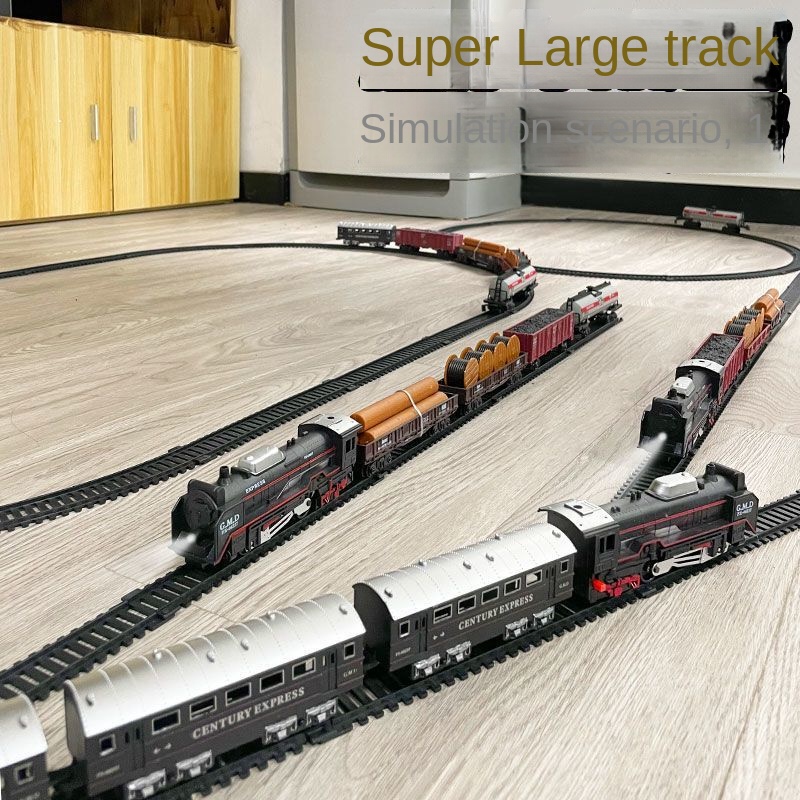 Train Track Model Children's Toys Large Electric Train Model Simulation ...