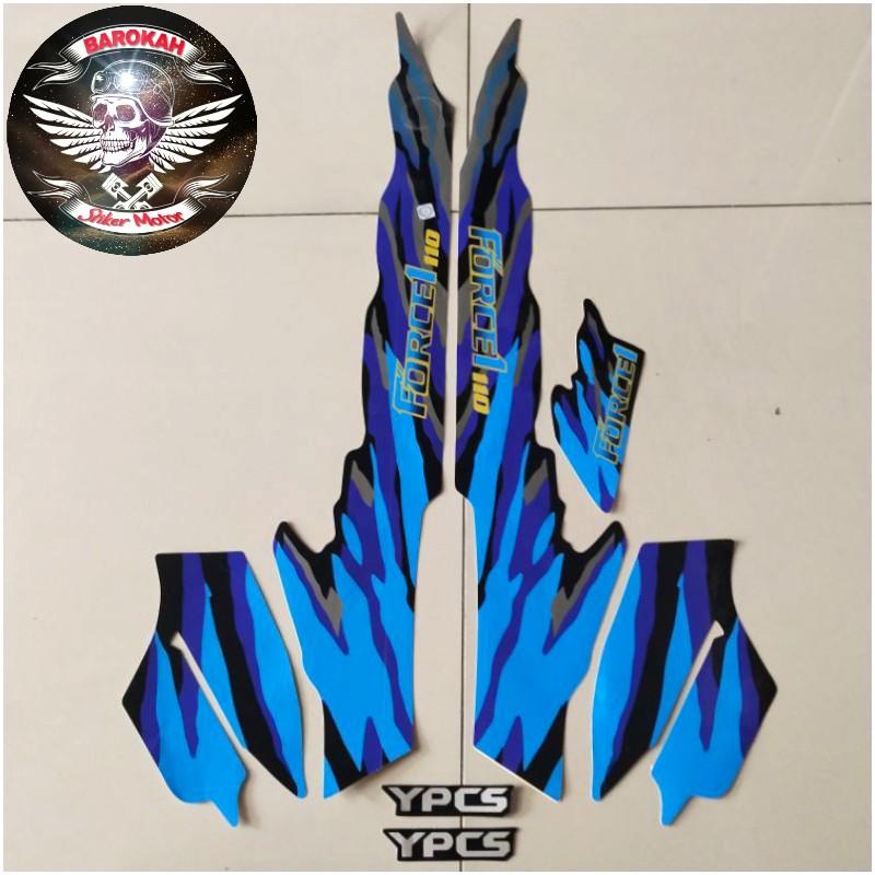 HITAM Ajs Striping yamaha force one 1 110 1993 motorbike stickers black ...