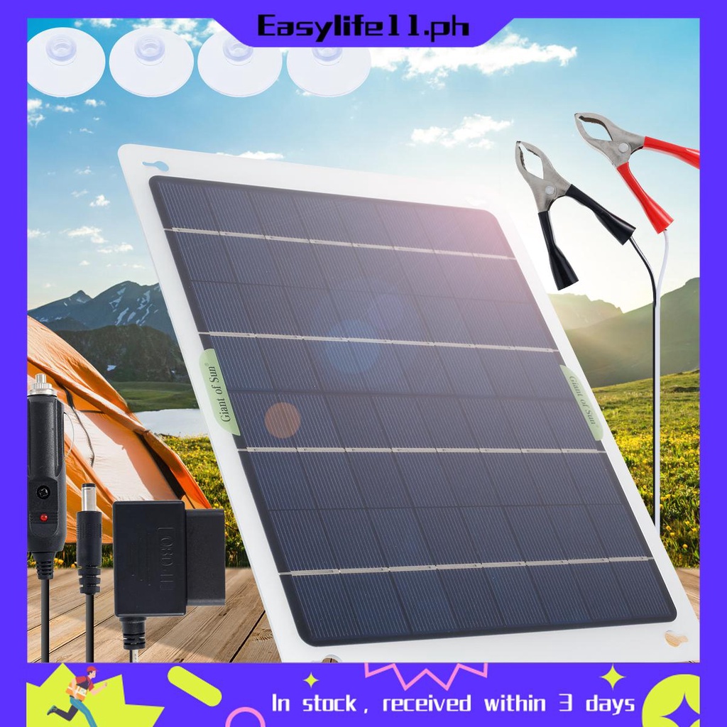 Portable Solar Panel Kit 12V Waterproof Solar Trickle Charger Battery ...