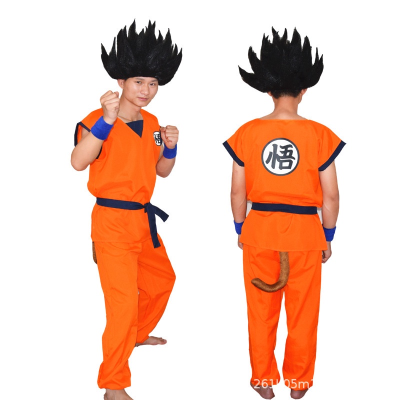 Dragon Ball Goku Costume cosplay Anime Costume Goji Turtle Costume Wig ...