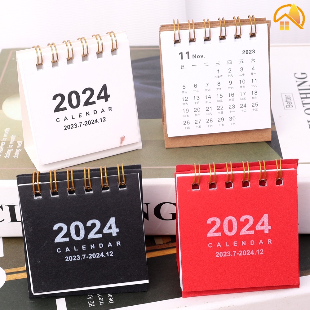 2024 Mini Desk Calendar Desktop Daily Schedule Planner / Cute Flippable ...