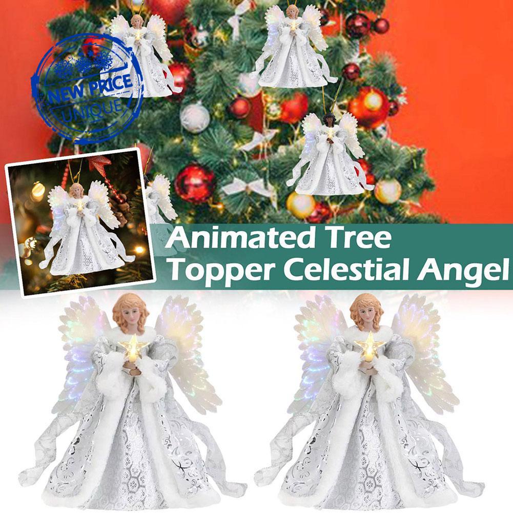 Acrylic Doublesided Christmas Tree With Angel Decoration Animated Tree