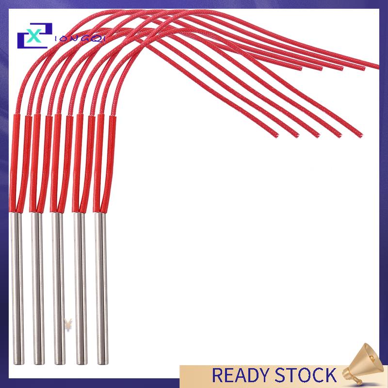 5-Pack 220V Cartridge Heater Elements – 6mm Diameter Stainless Steel Tubular Heaters (80W/100W/120W) For Injection Molds & 3D Printers
