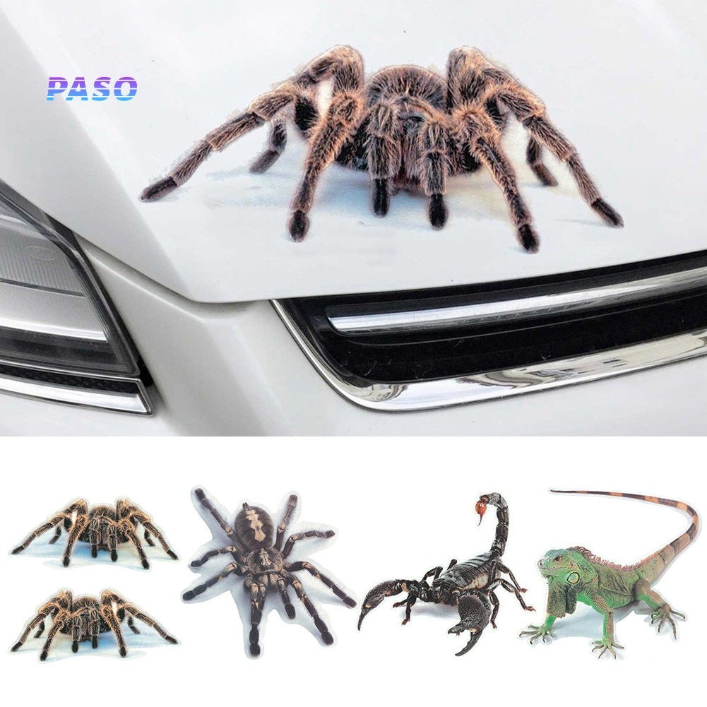 PCA-3D Spider Lizard Scorpion Car Sticker Vehicle Window Mirror Bumper ...