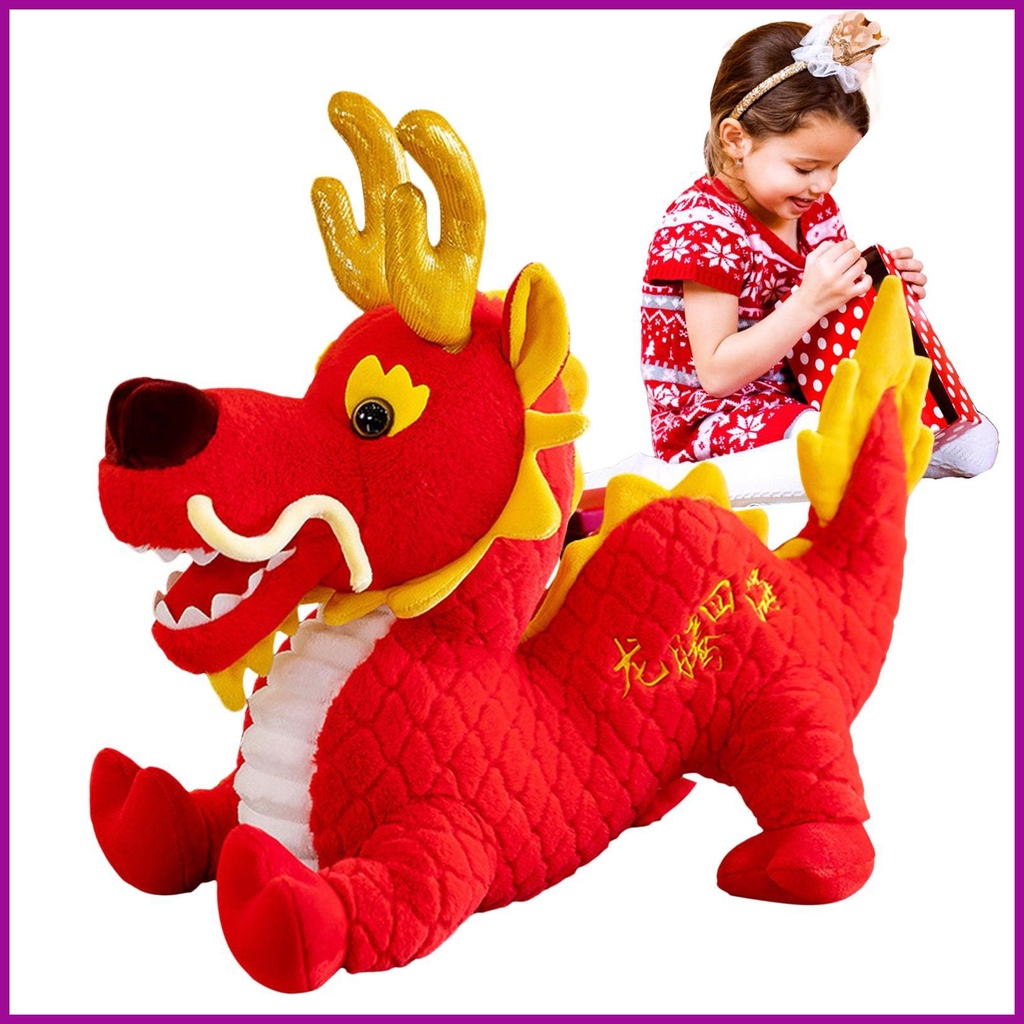 Year Of The Dragon Doll Chinese New Year Jumping Dragon Stuffed Animals ...