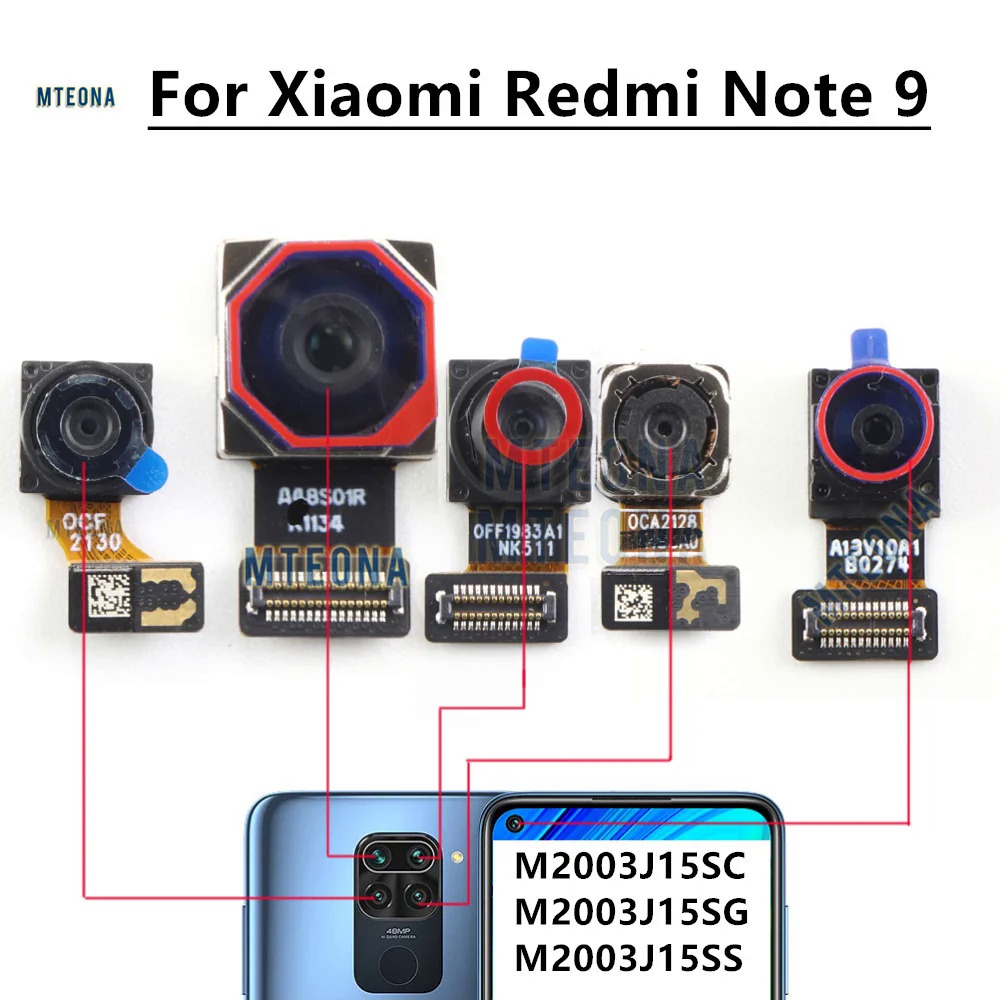 For Xiaomi Redmi Note 9 Selfie Frontal View Back Rear Front Backside ...