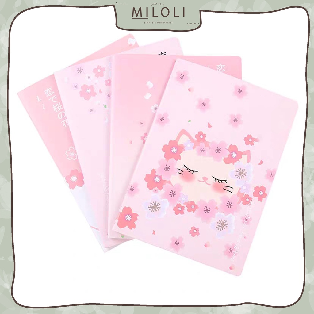 [MILOLI] 30 Sheets B5 MOTIF Notebook Flower Lined NotebookGirl - OT022 ...