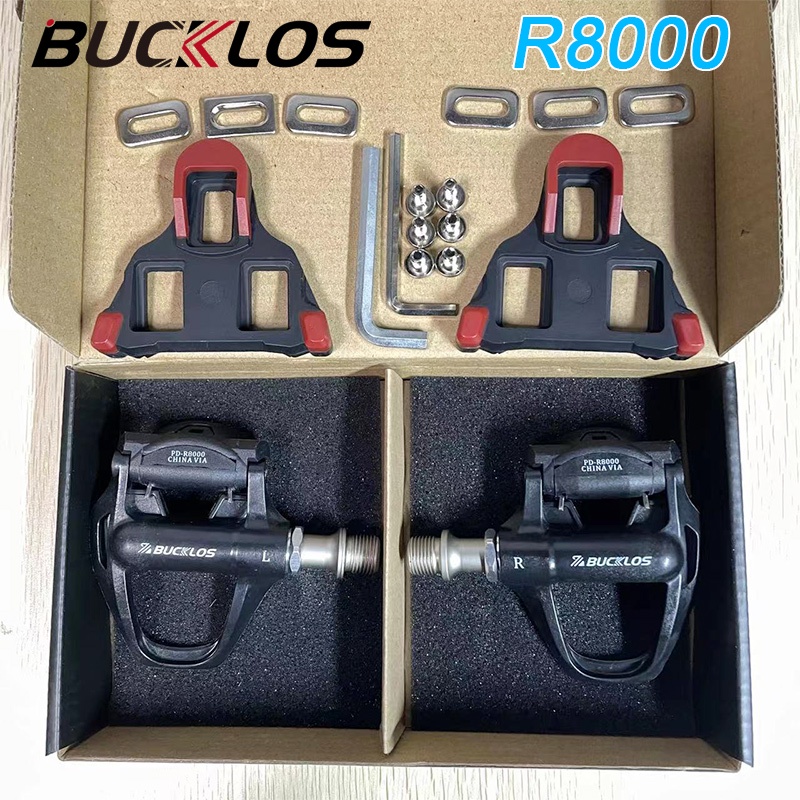 BUCKLOS SHIMANO R8000 Bicycle Cleats Pedal Road Bike Pedal SPD-SL Light ...