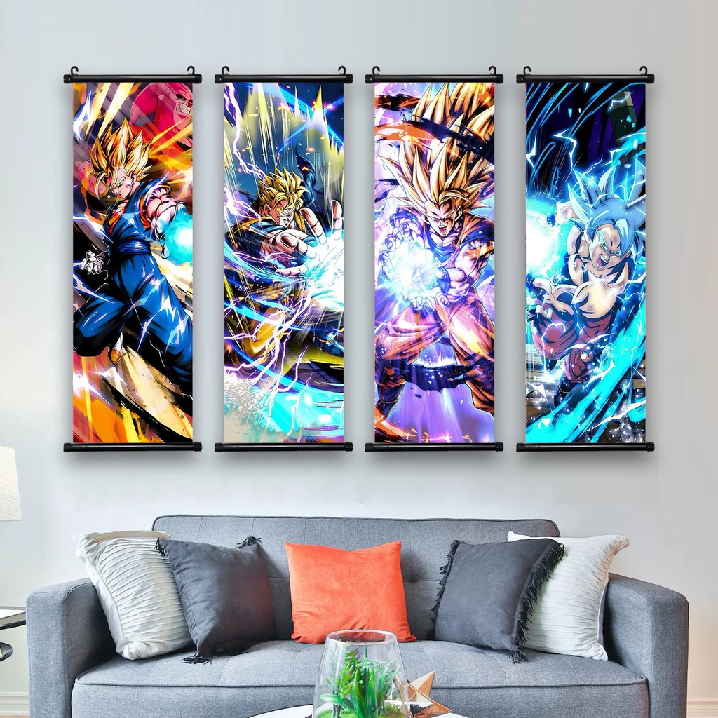 Dragon Ball Z Figures Goku Super Saiyan Wallpaper Mural Gohan Wall Art ...