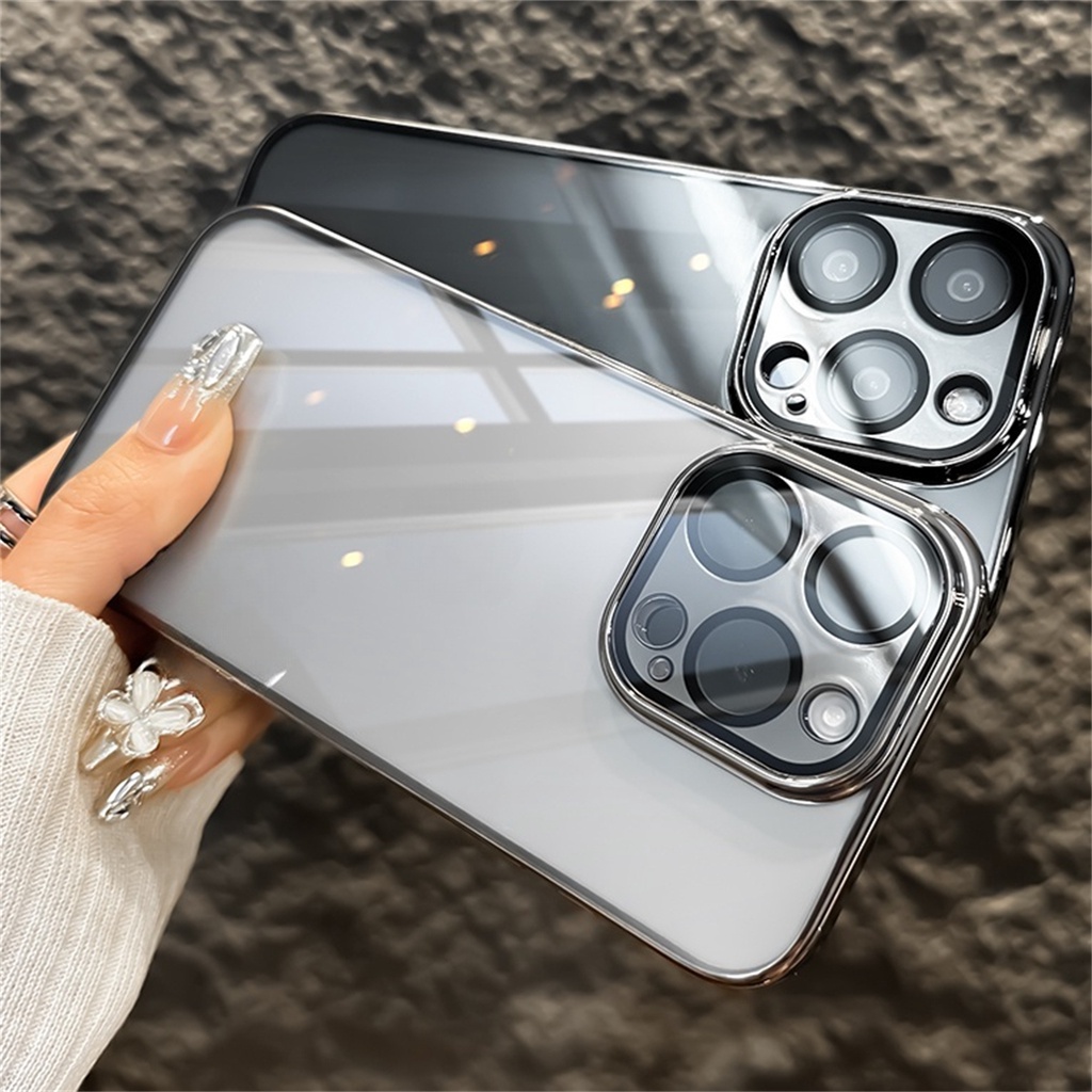 Luxury Plating Transparent Phone Case for Iphone 12 13 14 15 Pro Max ...
