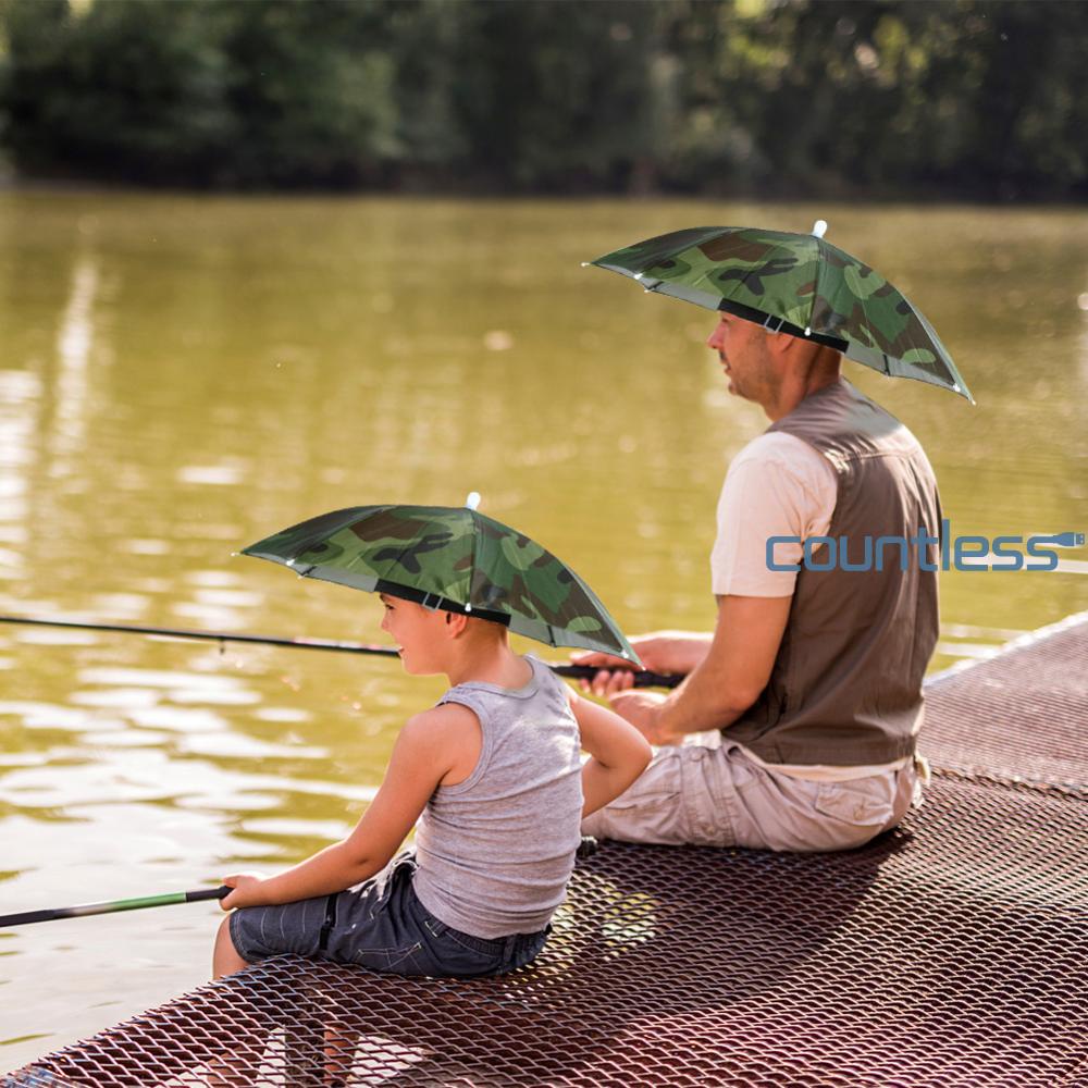 Outdoor Fishing Caps Portable Anti-Rain Anti-Sun Unisex Head Umbrella Hat