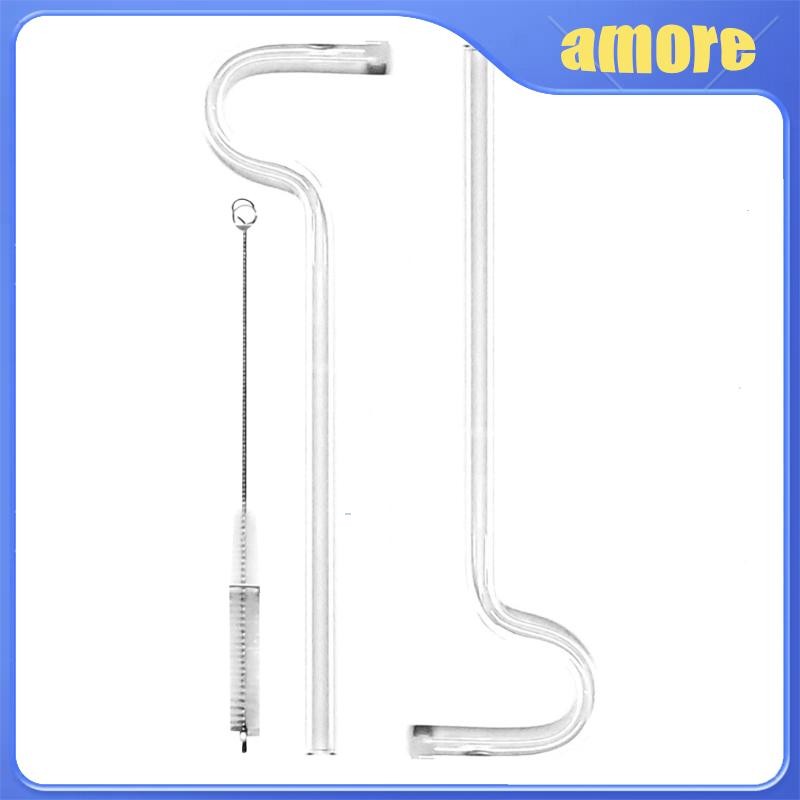 amo Flute Style Design Reusable Anti-Wrinkle Straw Reusable Glass Straw ...