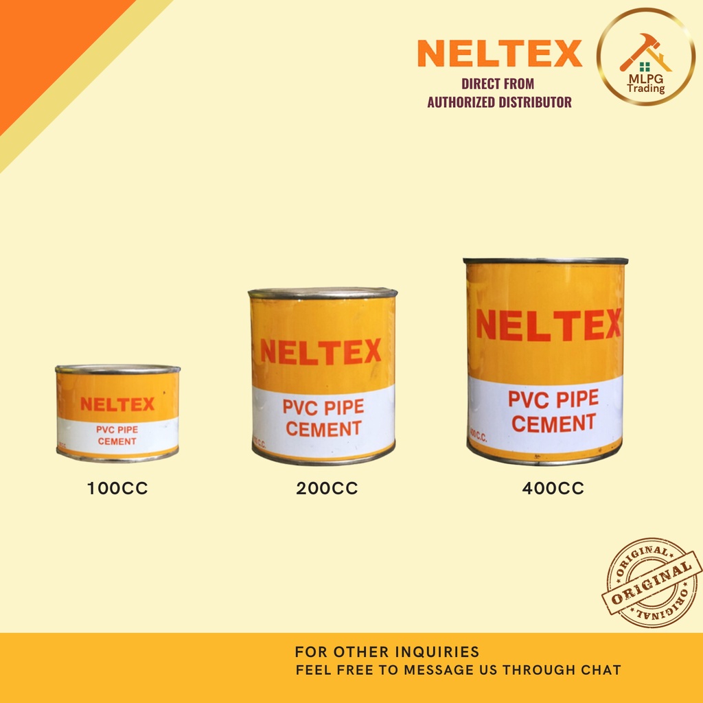 Neltex PVC Pipe Cement (PER CAN) (100CC, 200CC, 400CC) Shopee Philippines