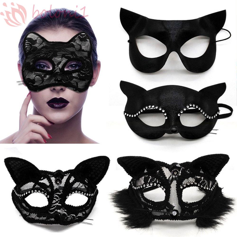 [COD] Cat Face Masks Makeup Party For Women For Girl Animal Plush ...