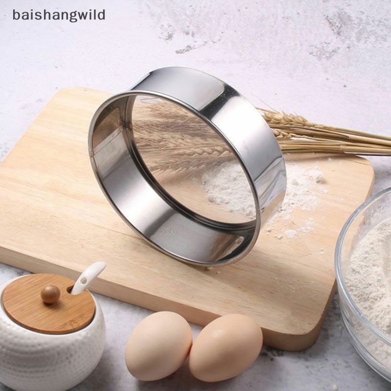 BASD Kitchen Mesh Flour Sifter Round Stainless Steel Flour Sieve