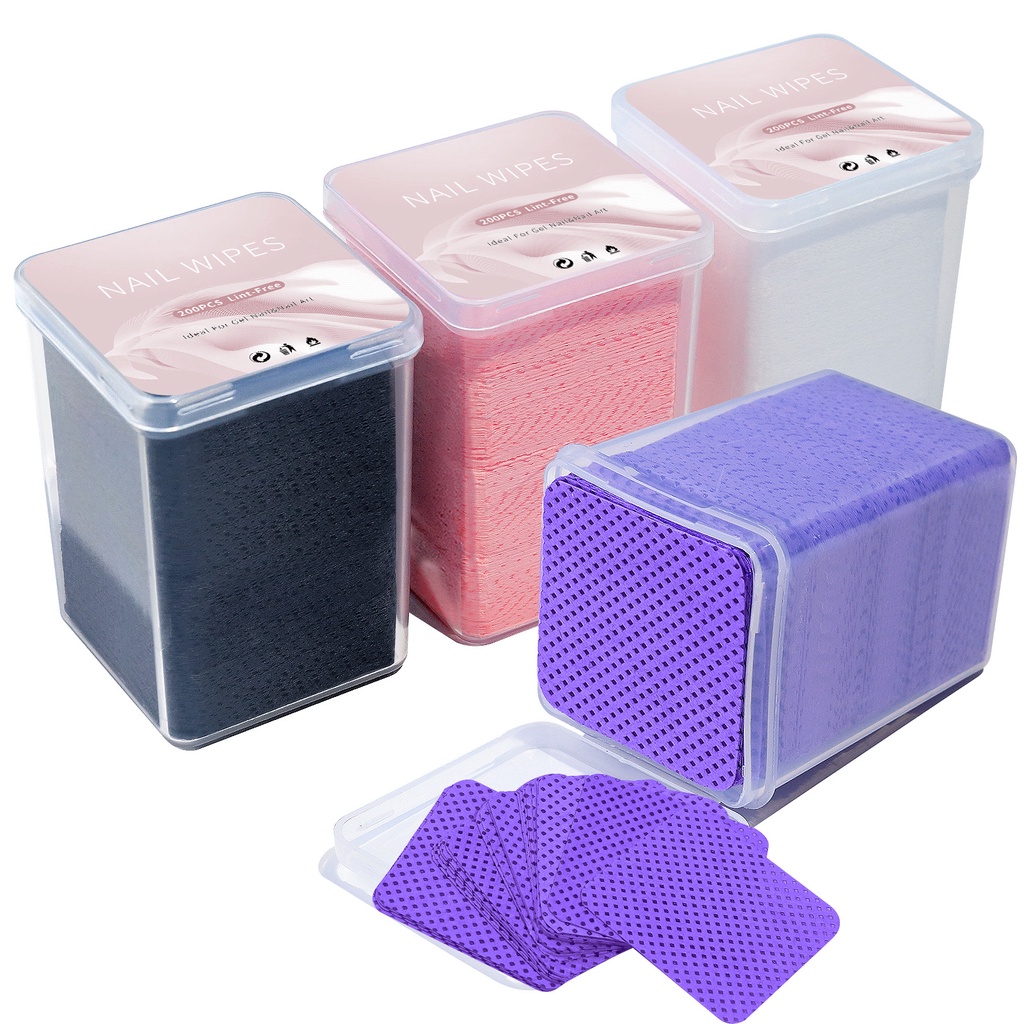 1 box of 200pcs dry cotton pads / Nail remover pads / Eyelash glue