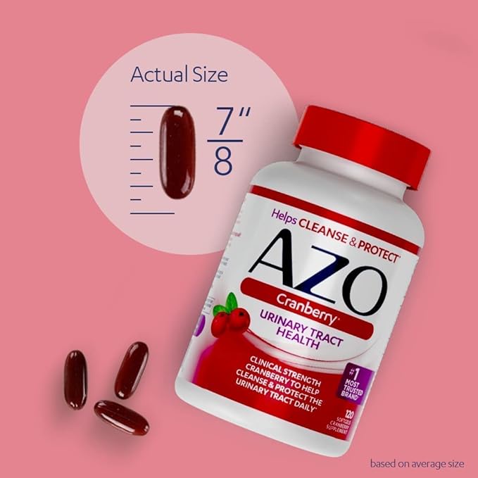 AZO Cranberry Urinary Tract Health Supplement, 100 Softgels Shopee