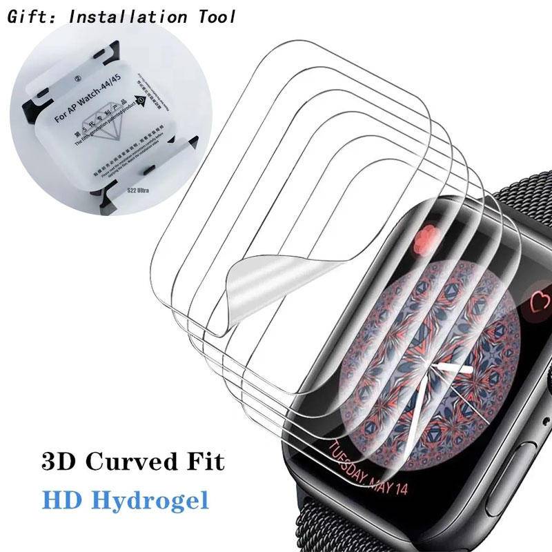 For Apple Watch Series SE 40mm 44mm 38mm 42mm (Not tempered  Glass) For Apple Watch Series 41mm 45mm Watch Ultra 49mm Clear HD 