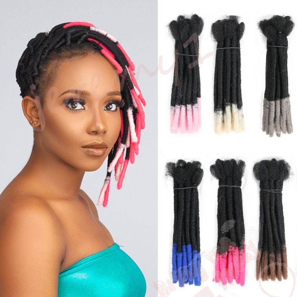 JEREMY1 1 Pcs Handmade Dreadlocks Black Fluffy Daily Hair Extensions