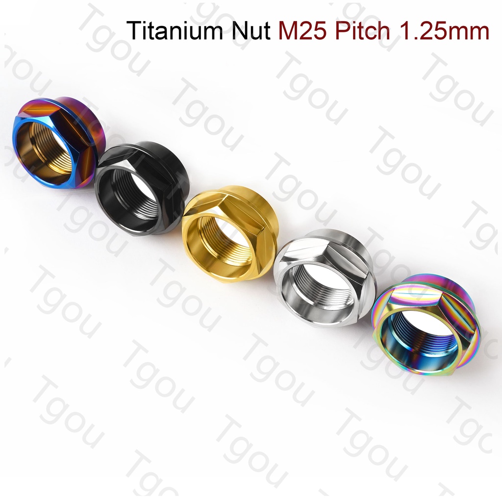 Tgou Front Wheel Axle Flange Titanium Nut M25 Pitch 1.25 for DUCATI ...