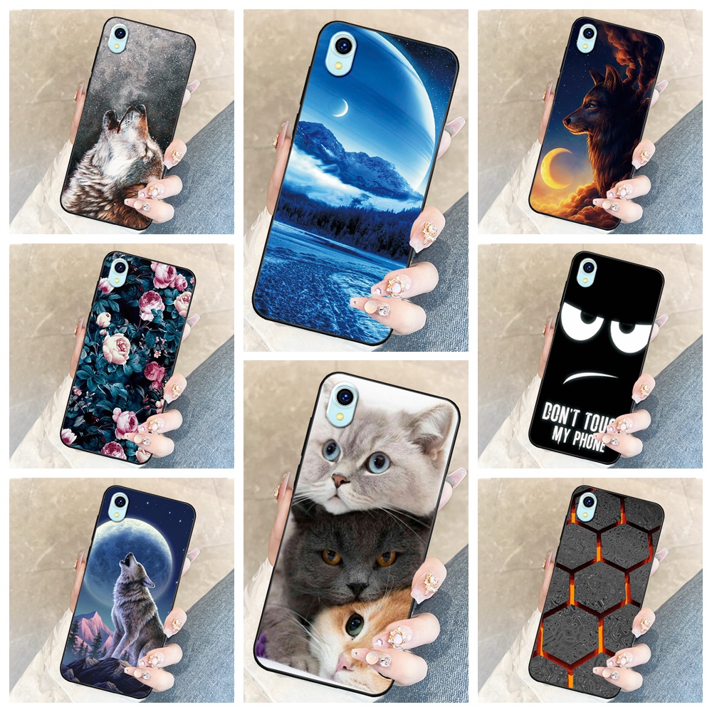 VIVO 1820 Y91c Y1s Case Fashion Cute Cat Animal Painted Black Back Cover  For Vivo1820 VivoY91c VivoY1S Soft Silicone Phone Casing | Shopee  Philippines